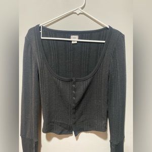Black long sleeve top